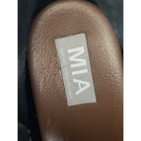 Mia Grant Wedge Boots Size 9 Lace Up Faux Leather Rugged Outsole Platform Grunge - Picture 6 of 8